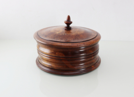 Antieke houten opbergpot