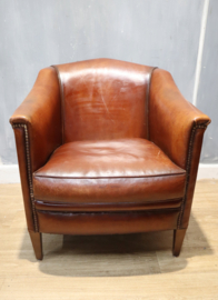 Lederen clubfauteuil