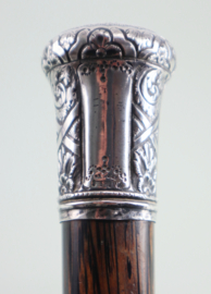 Antieke wandelstok zilveren knop R.F.S&Co