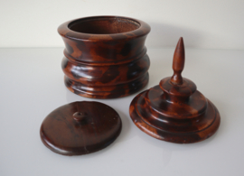 Antieke houten tabakspot,19e eeuw