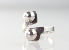 Vintage zilveren ring, Bengt Hallberg, Zweden ‘70