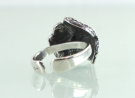 Vintage zilveren ring mos Theodor Klotz (Teka) jaren ‘70