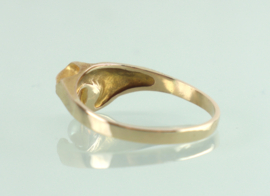 Vintage gouden ring parel Lapponia, 1979