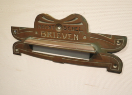 Jugendstil bronzen brievenbus