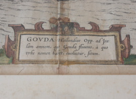 Antieke gravure van Gouda 1581