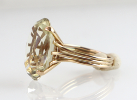 Vintage gouden ring met citrien