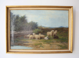 HCC Bogman (1861- 1921) schapen aan het water