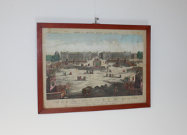 Antieke gravure Parijs 18e eeuw