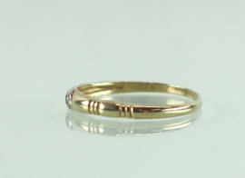 Vintage gouden ring met diamant
