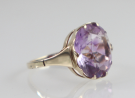 Vintage gouden ring facet geslepen amethist ca. 7 ct.