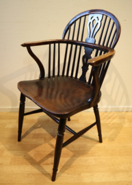 Antieke Engelse Windsorstoel taxushout, ca 1800