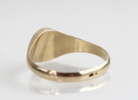 Vintage gouden ring, zegelring, met onyx