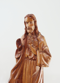 Antiek houten Christus beeldje