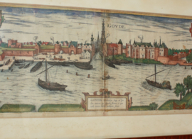 Antieke gravure van Gouda 1581