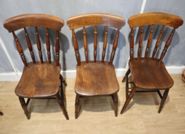 Set van 6 antieke Windsorstoelen