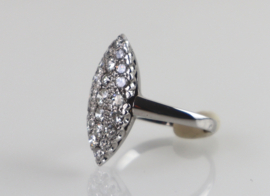 Art Deco witgouden ring diamanten, ca. 1910