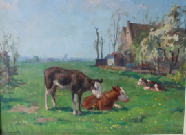 Louis Soonius (1883-1956) Koeien in weiland