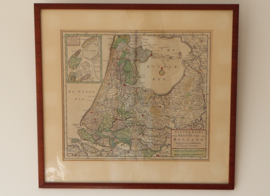 Antieke kaart Holland, 18e eeuw