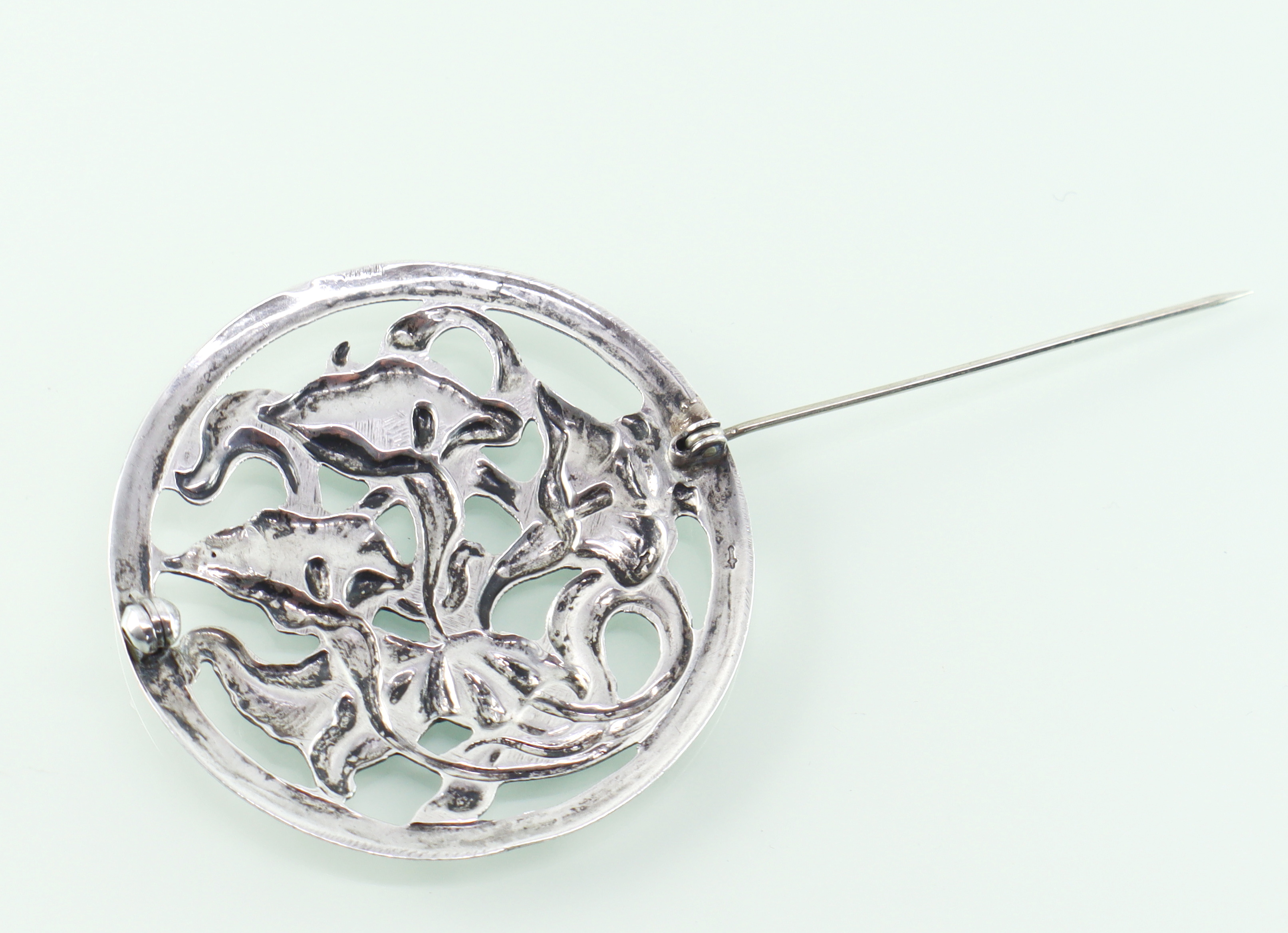 Zilveren broche Jugendstil jaren ‘40