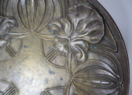 Art Nouveau bronzen bord