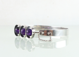 Zilveren armband amethisten Kultaseppa Salovaara Finland 1971
