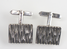 Modernistische manchetknopen zilver jaren ‘70