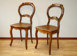 Twee antieke Willem III stoelen
