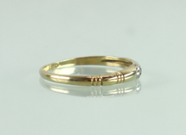 Vintage gouden ring met diamant