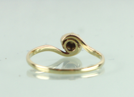 Antieke gouden ring met roosdiamant