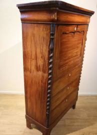Antieke Hollandse secretaire à abbatant