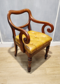 Antieke Biedermeier bureaustoel