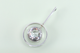 Vintage zilveren hanger bergkristal Niels Erik From, Denemarken