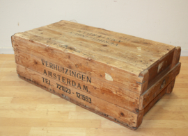 Vintage houten verhuiskist / transportkist