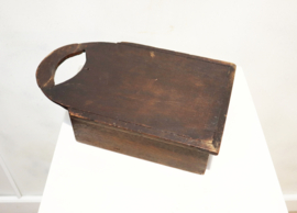 Antiek houten schooltasje