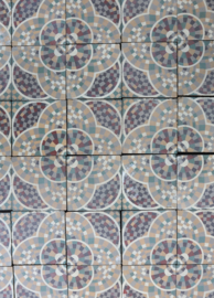 Antieke jugendstil vloertegels