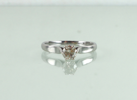 Vintage witgouden solitair ring diamant