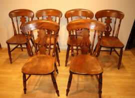 Set van 6 antieke windsor stoelen