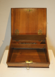 Antiek schrijfkistje met parqueterie
