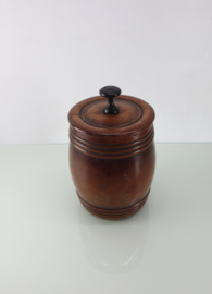 Antieke houten tabakspot