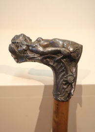 Antieke Art Nouveau wandelstok