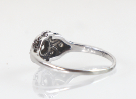 Antieke Art Deco witgouden ring met diamanten