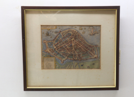 Antieke gravure stadsplattegrond Hoorn 17e eeuw