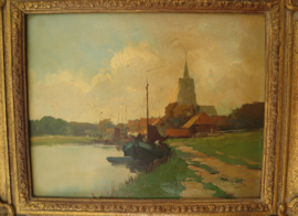 Schilderij boot in vaart