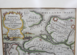 Antieke kaart Markiezaat Bergen op Zoom 1747
