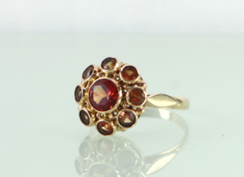 Vintage gouden ring met oranje saffieren