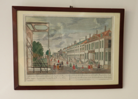 Antieke gravure Koekamp Den Haag, Probst 18e eeuw.