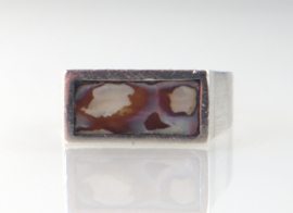 Ring zilver abalone, Palle Bisgaard, Denemarken ‘60