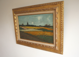 Schilderij bollenvelden Willem Witjens (1884-1962)