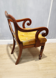Antieke Biedermeier bureaustoel