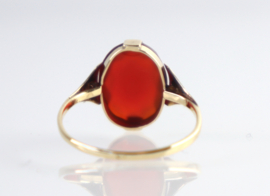 Art Deco gouden ring met carneool